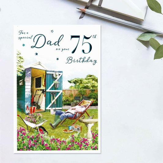 Essence - Dad 75th Birthday Card Front Image