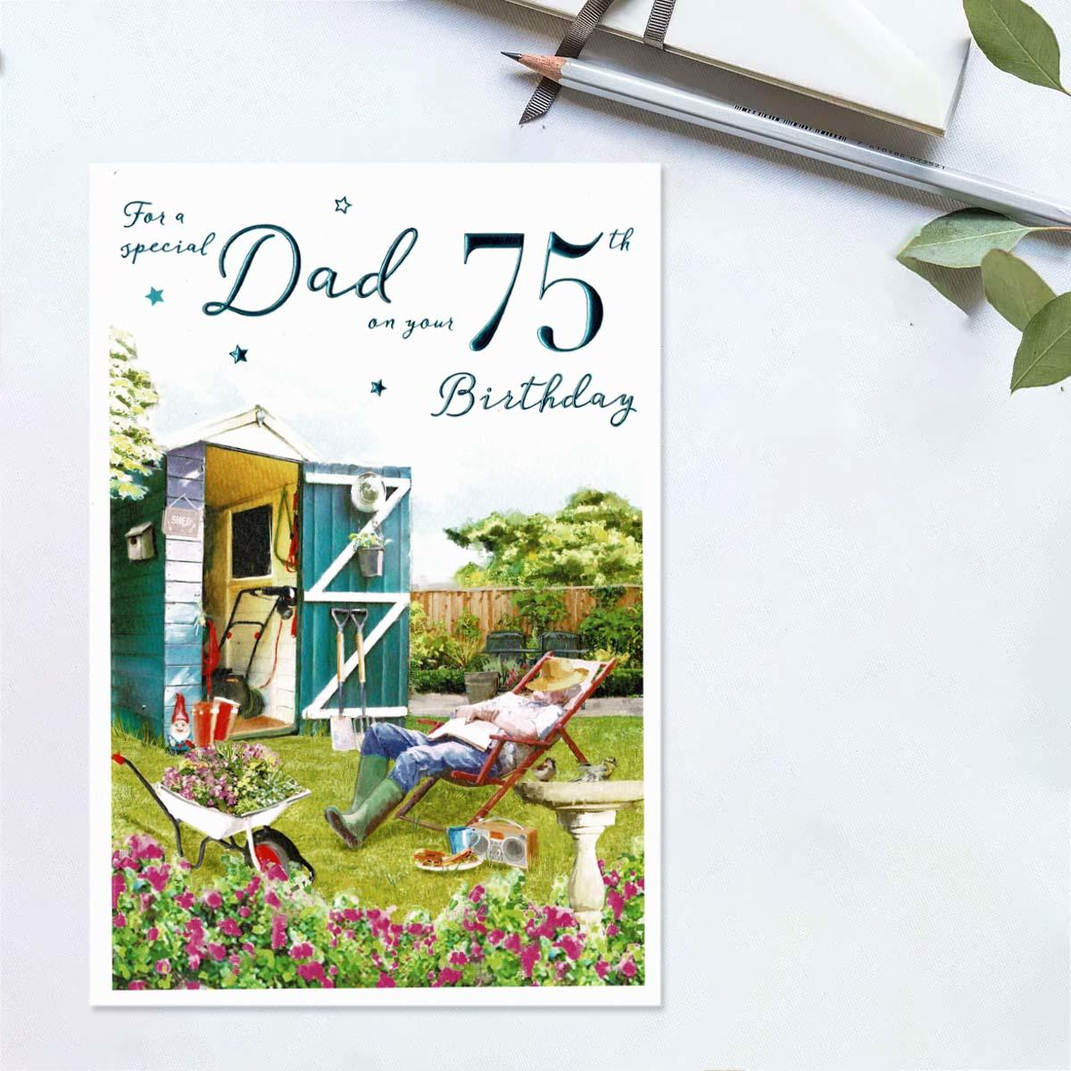 Essence - Dad 75th Birthday Card Front Image