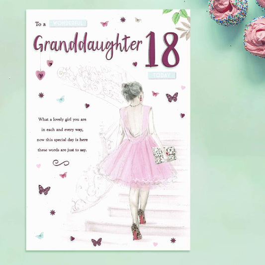 Wonderful Granddaughter 18 Today Card Front Image