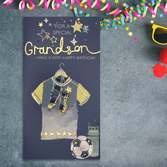Grandson Birthday - Football Kit Front Image