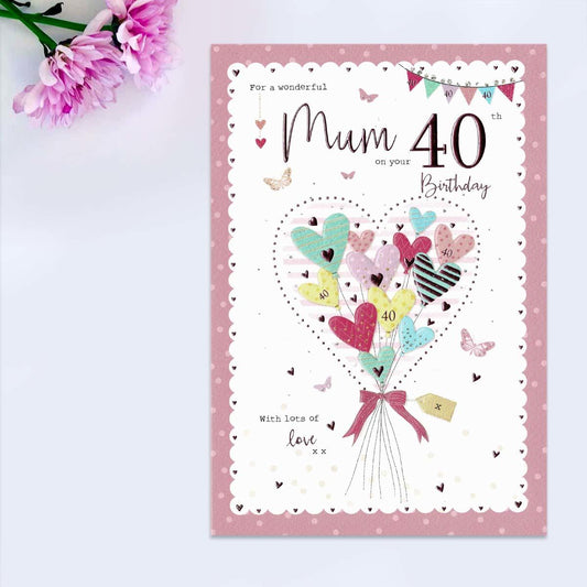 Palladium - Wonderful Mum 40th Birthday Card Front Image