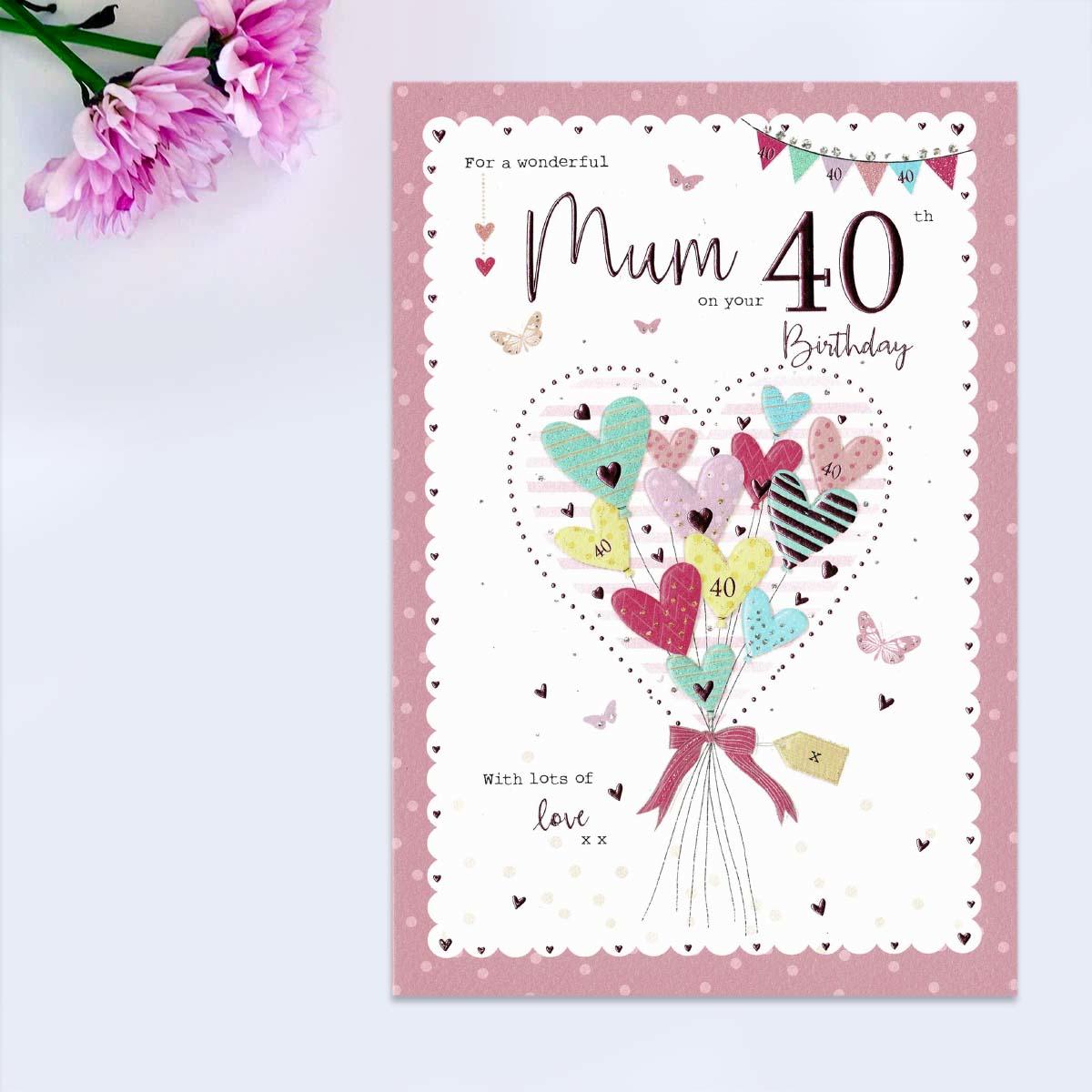 Palladium - Wonderful Mum 40th Birthday Card Front Image