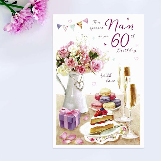 Essence - Special Nan Age 60 Birthday card Front Image