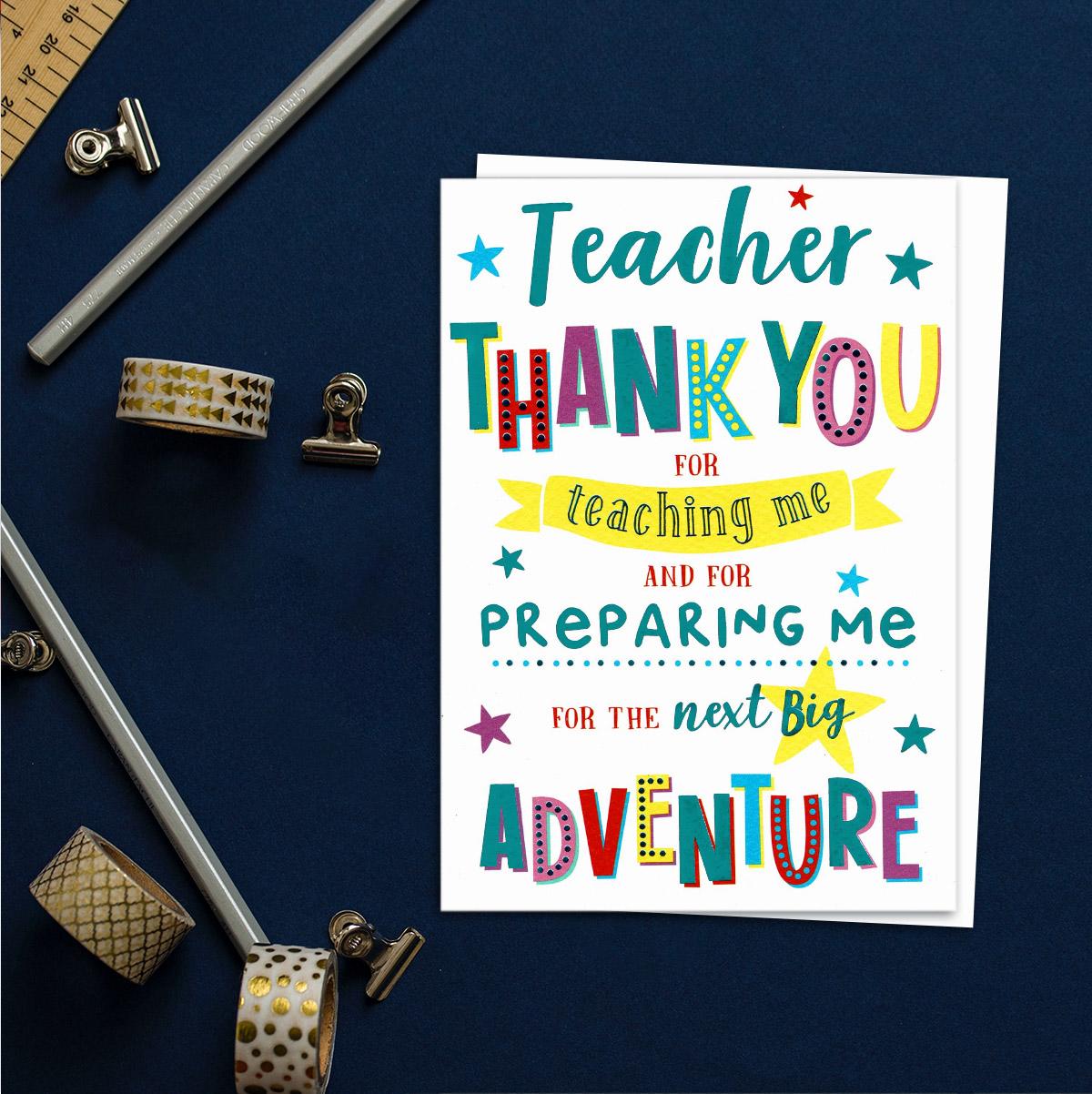 Teacher Thank You Card Front Image