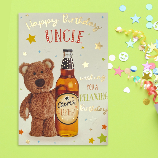 Uncle Birthday Card - Barley Bear