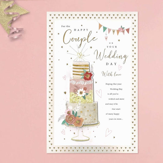 Happy Couple Wedding Day Card Front Image