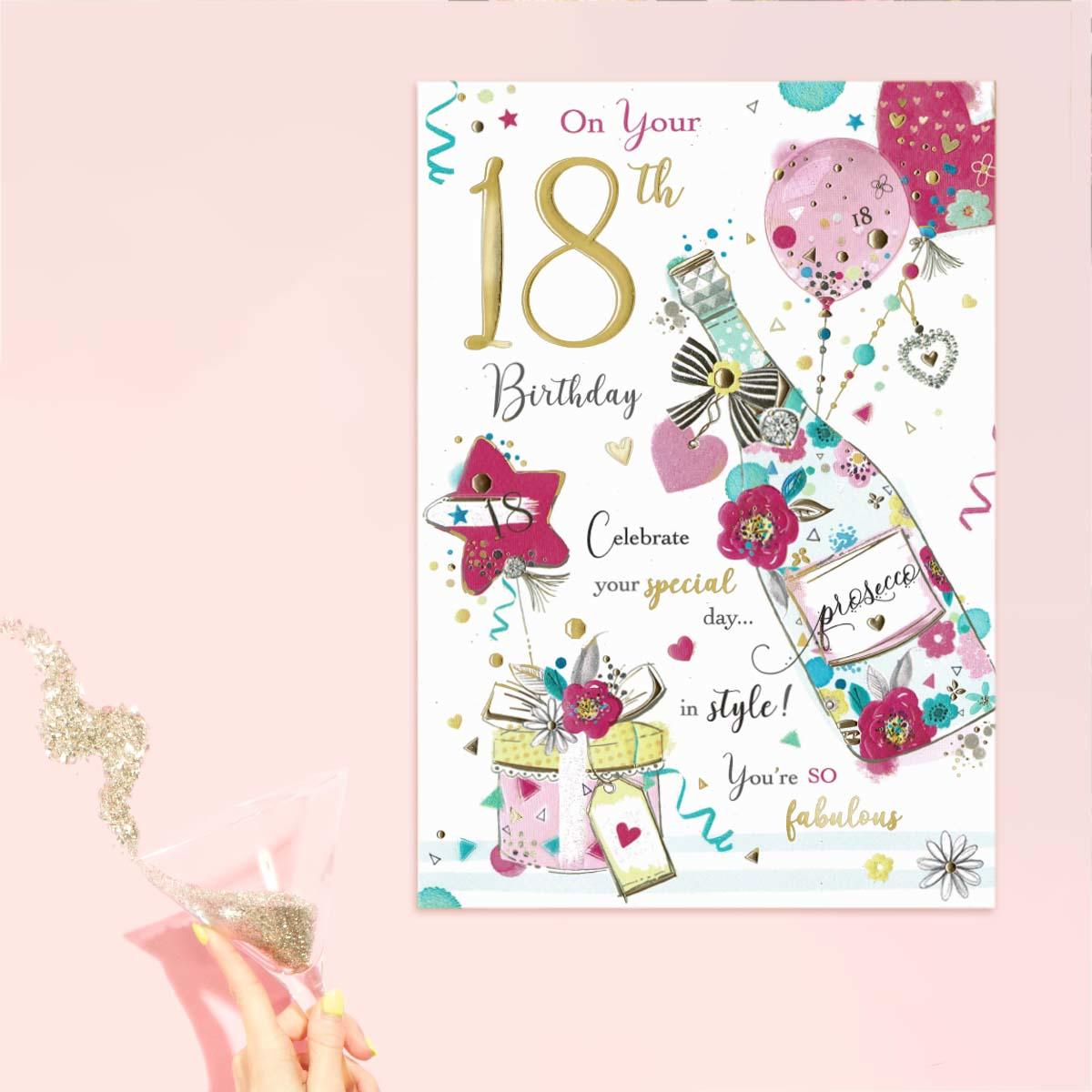 On Your 21st Birthday Prosecco Card Front Image