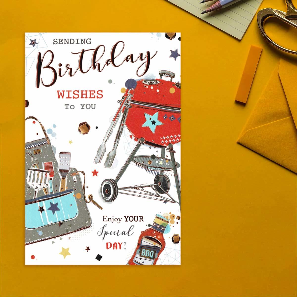 Signature - Happy Birthday BBQ Card Front Image