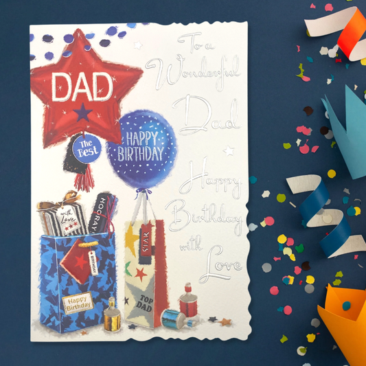 Wonderful Dad - Velvet - Birthday Card Front Image