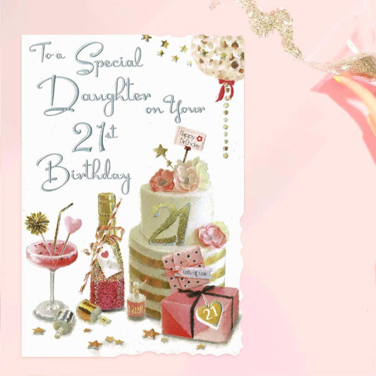 Velvet - Daughter 21st Birthday Card Front Image
