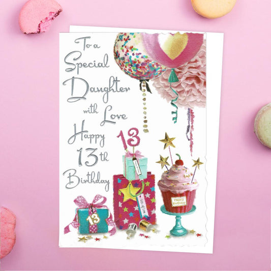 Special Daughter 13th Birthday Card Front Image