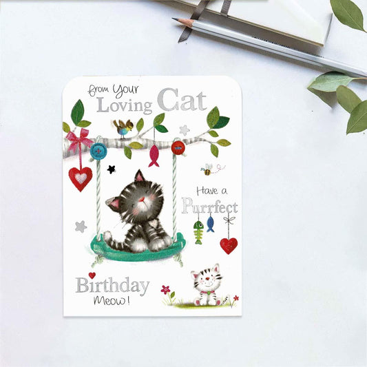 Fudge & Friends - From Your Loving Cat Birthday Ca
d Front Image