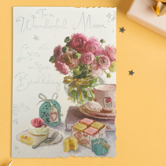 Wonderful Mum - Velvet - Birthday Card Front Image