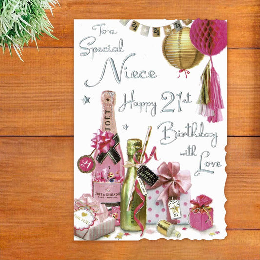 Velvet - Niece 21st Birthday Card front Image