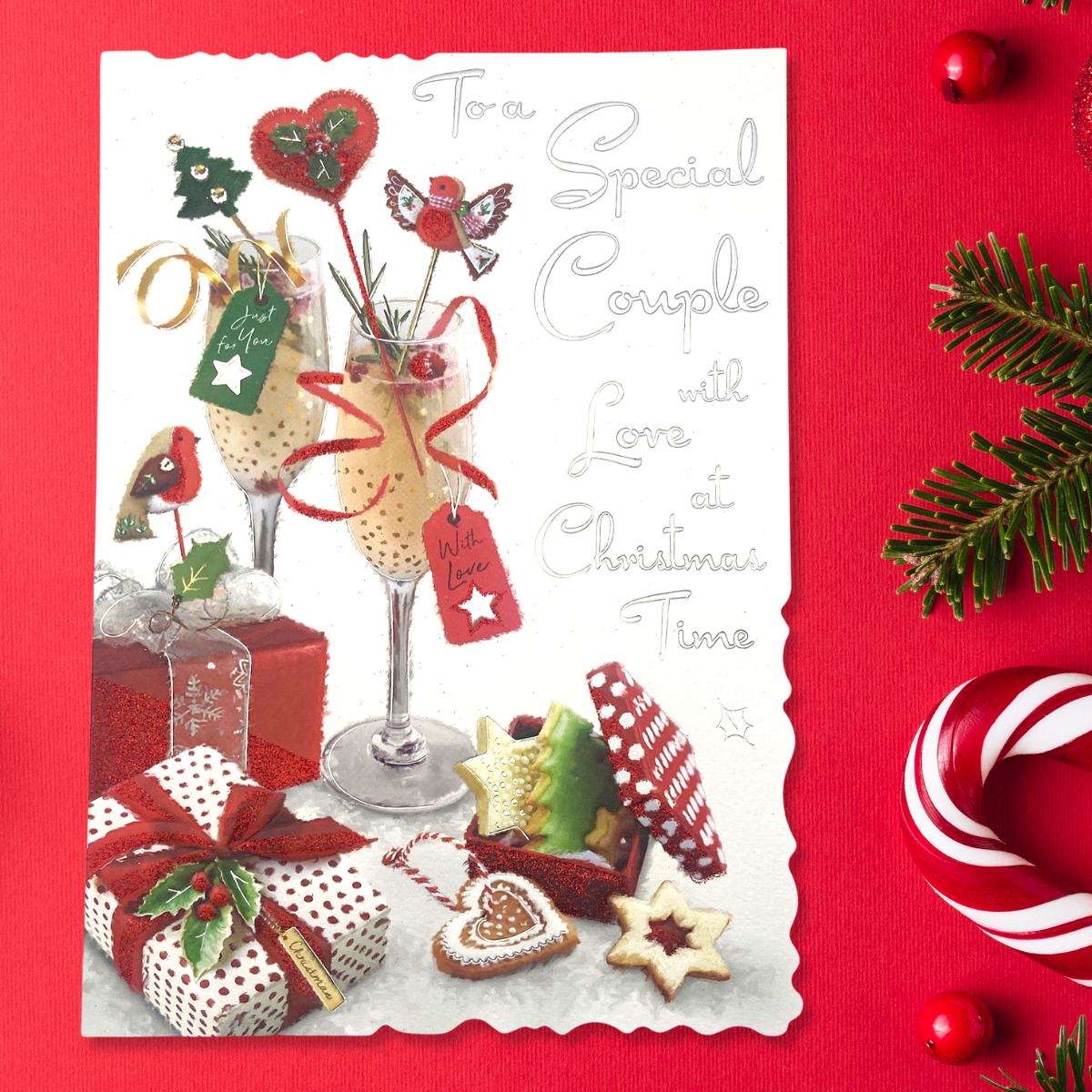 Special Couple - Velvet - Large Christmas Card Front Image