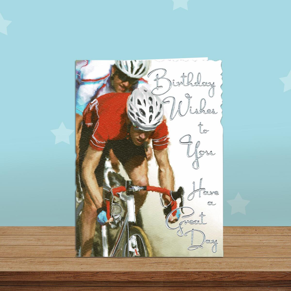 Velvet - Have A Great Day Cycling Birthday Card Front Image