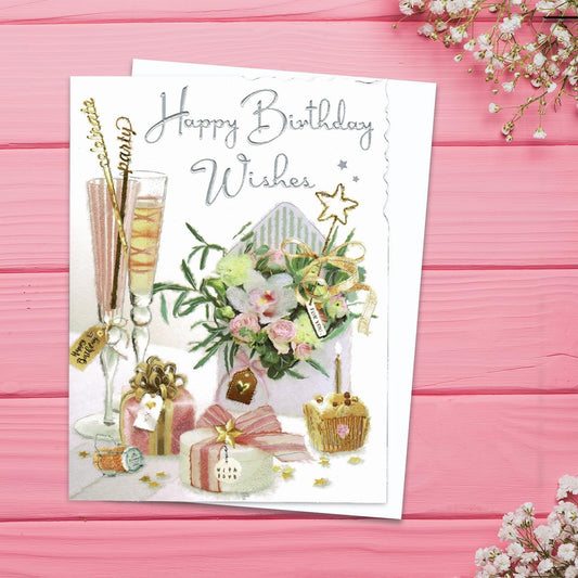 Velvet - Happy Birthday Wishes Cocktails & Gifts Card Front Image