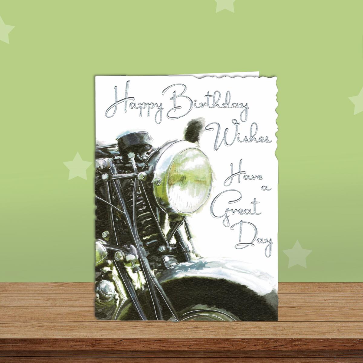 Velvet - Have A Great Day Motorbike Birthday Card Front Image