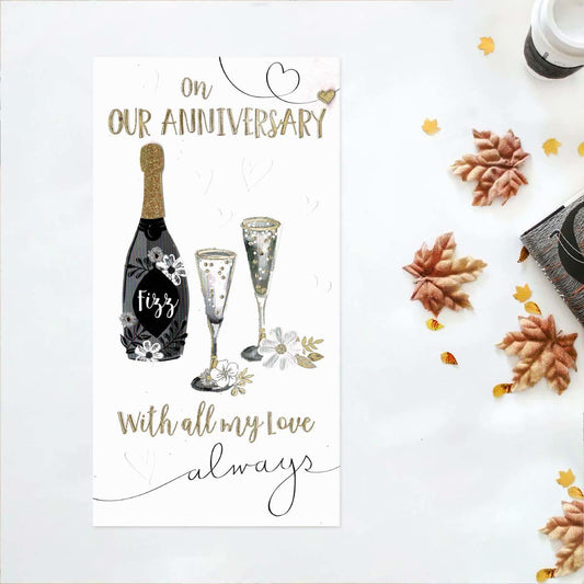 Manuka - On Our Anniversary With All My Love Card Front Image