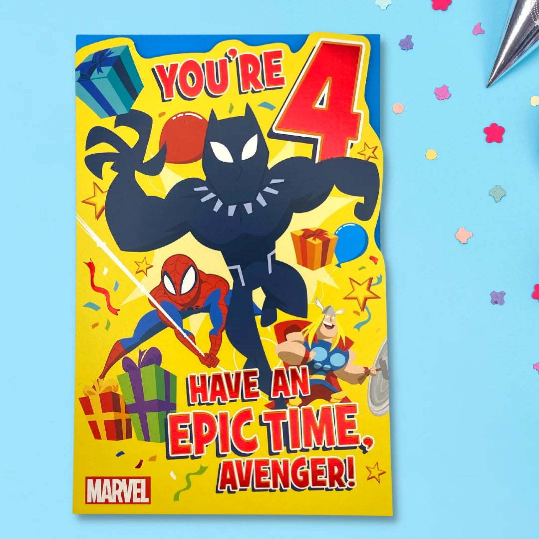 4th Birthday Card - Marvel Epic Time