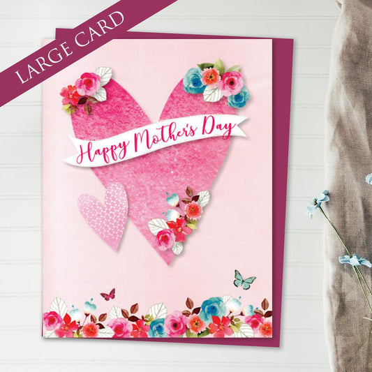 Amazing Mother's Day Pop Up Card Alongside Its Plum Envelope