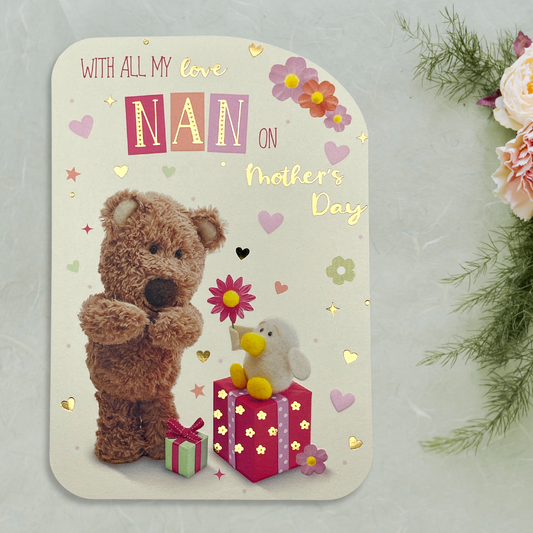 Mother's Day - Nan Barley Bear Flowers Front Image