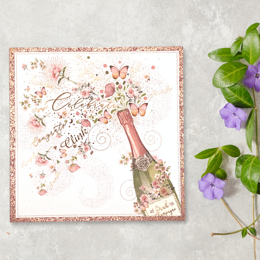 Pizazz Floral Champagne Design Shown Full Image