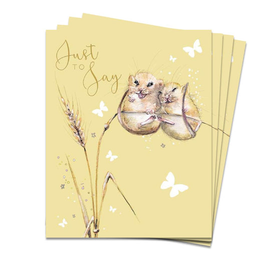 Notecards - Dormice Just To Say Notelet Pack Front Image