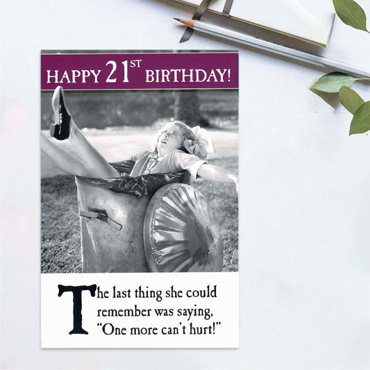 On The Ceiling - 21st Birthday One More Card Front Image