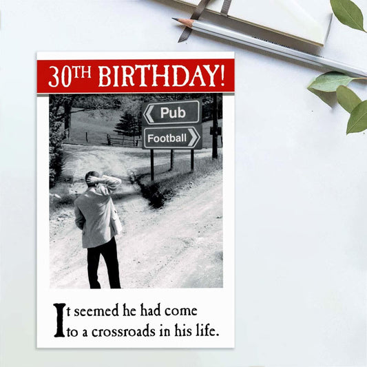On The Ceiling - 30th Birthday Crossroads Card Front Image