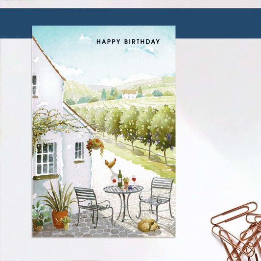 Drift Away -Birthday Lunch Al Fresco Card Front Image