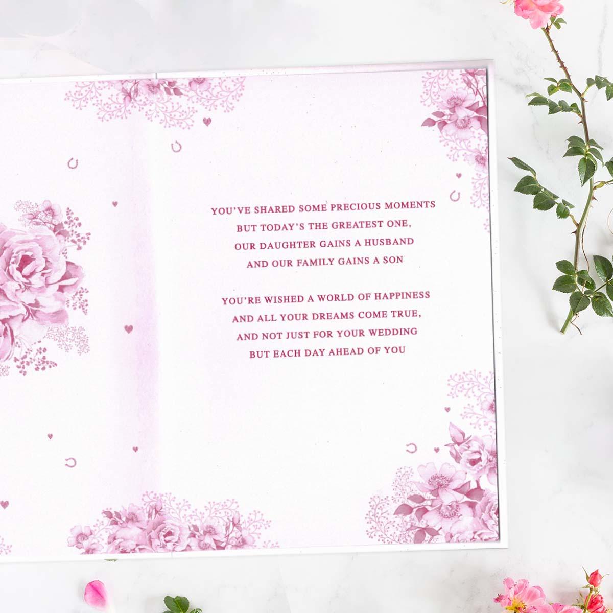 Inside with colour insert and heartfelt words