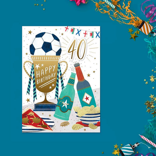 Spritz -40 Football Trophy Card Front Image