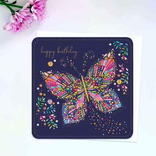 Murano -Birthday Butterfly Card Front Image