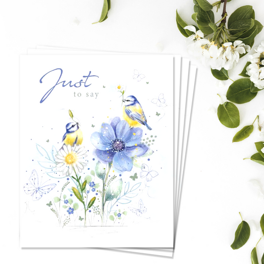 Notecards - Blue Tits - Pack Of 4 - Just To Say