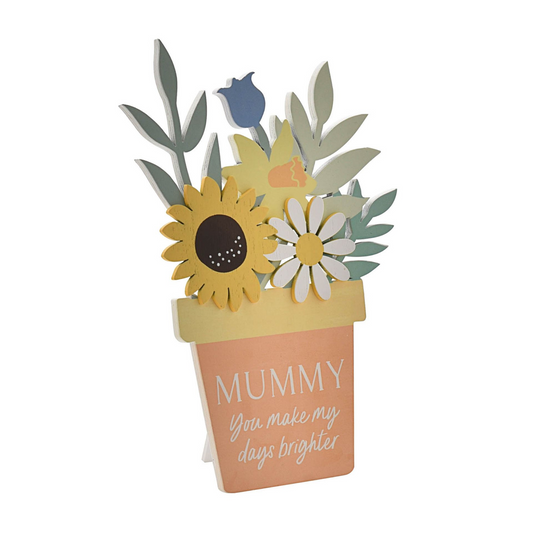Mummy Plant Pot Plaque Displayed Side On
