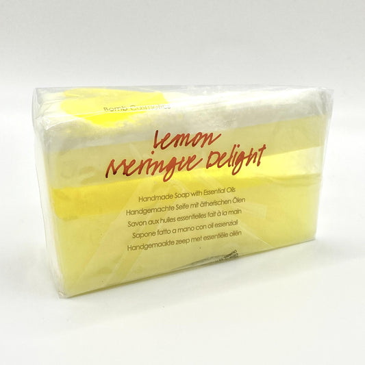 Lemon Meringue Delight Soap Slice Displayed In Full