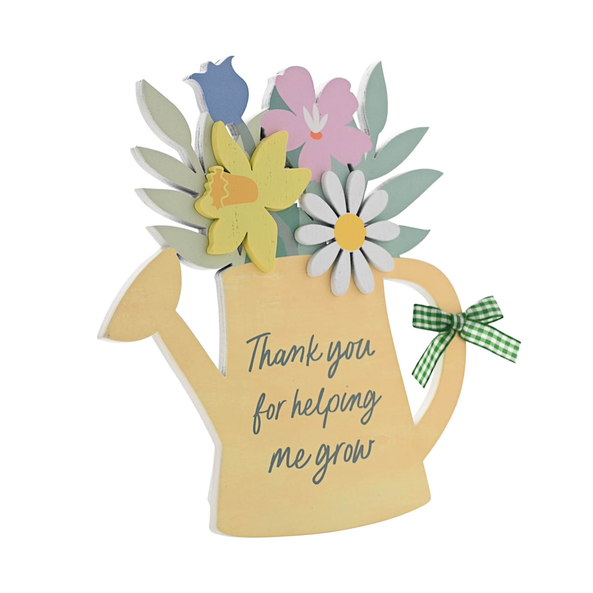 Thank You Watering Can Plaque Displayed SIde On