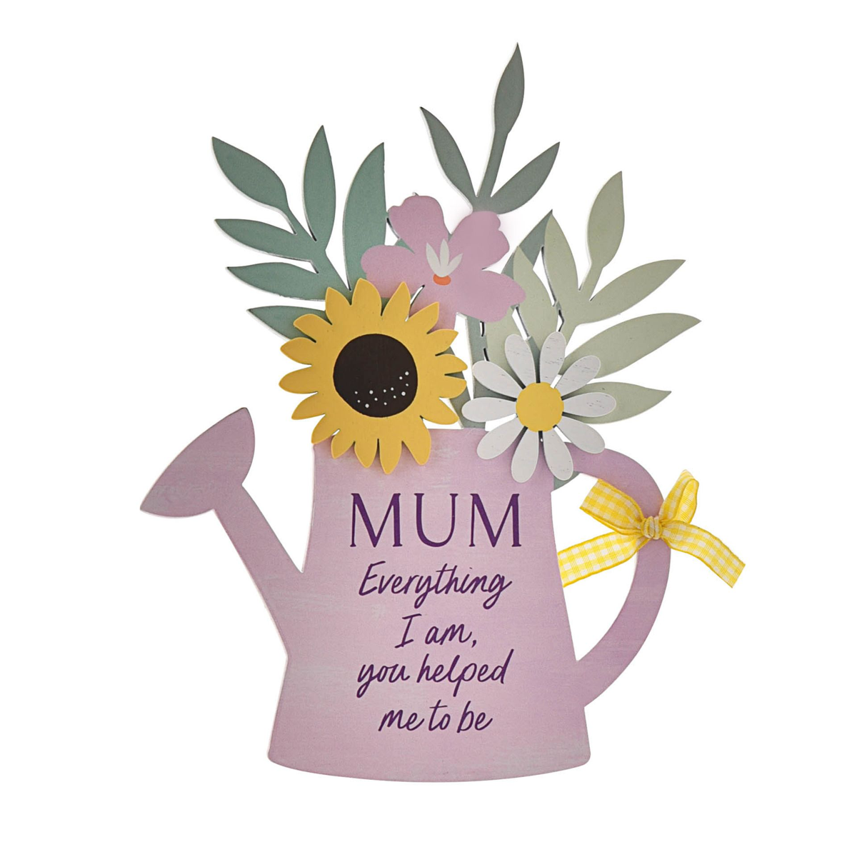 Mum Watering Can Plaque Displayed Forward Facing