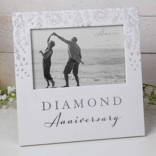 Diamond Anniversary Picture Frame Displayed In Full