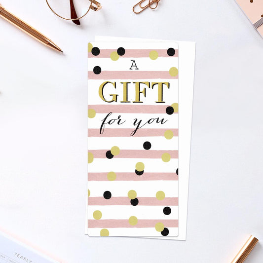 A Gift For You Pink Stripe Money Wallet