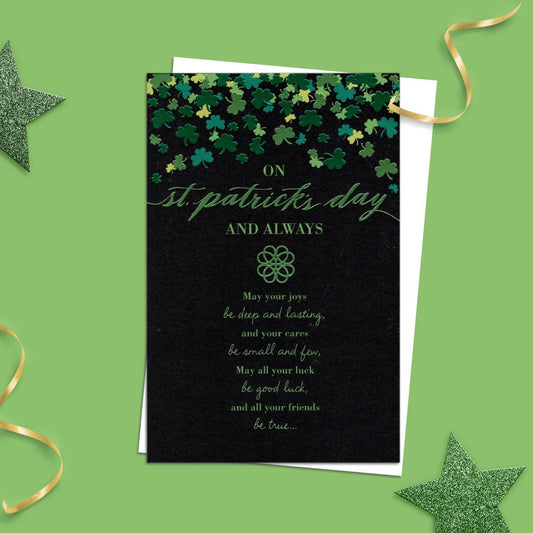 On St. Patrick's Day And Always' Featuring A Shower Of Clover. With White Envelope