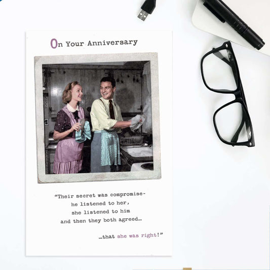 Waving At Trains - On Your Anniversary Compromise Card Front Image