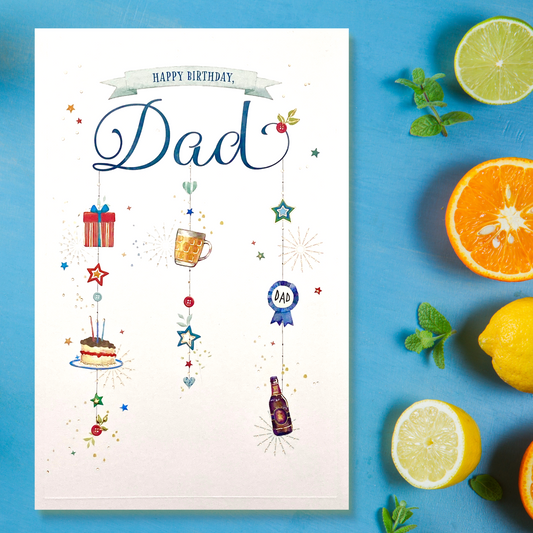 Simply Precious - Happy Birthday Dad Card Front Image