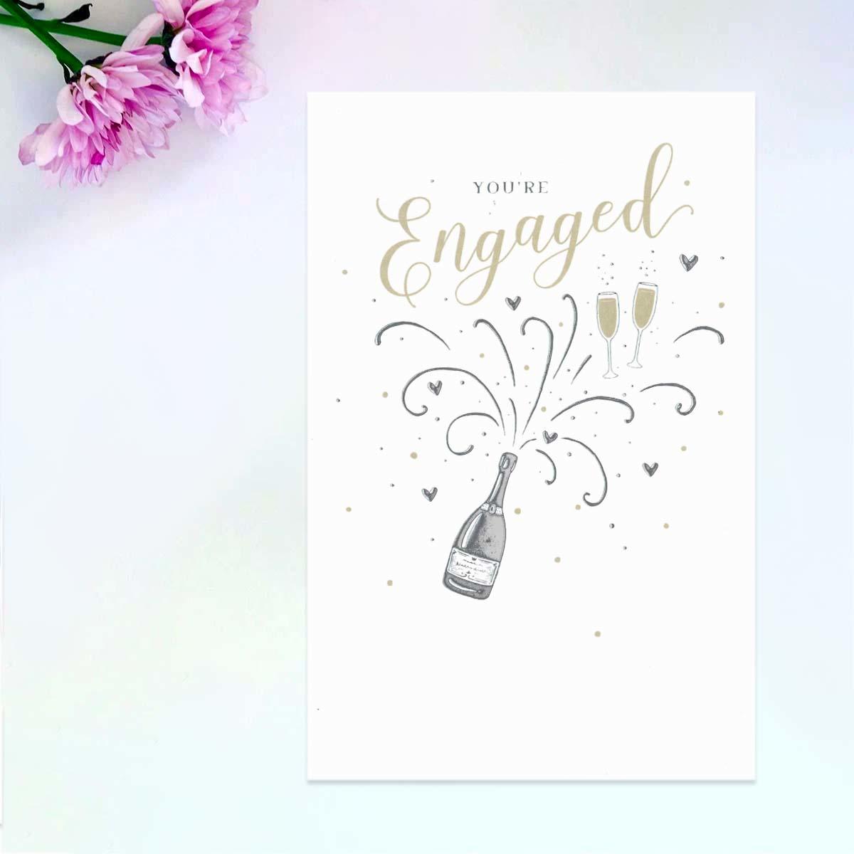 Thinking Of You - You're Engaged Card Front Image