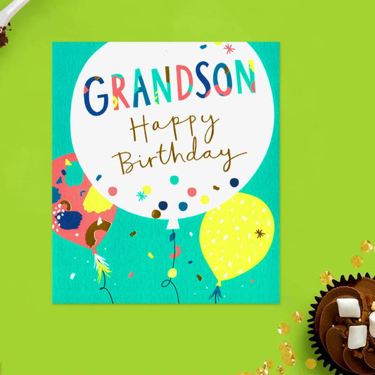 YOLO - Grandson Happy Birthday Card Front Image