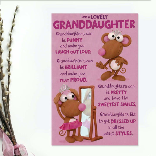 Crackers - Granddaughters Can Be Funny Birthday Card Front Image
