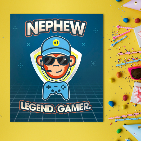 Nephew Birthday Card - Legend Gamer