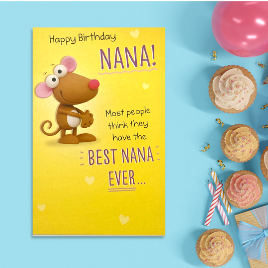 Nana - Barley Bear - Best Nana Ever Funny Birthday Card