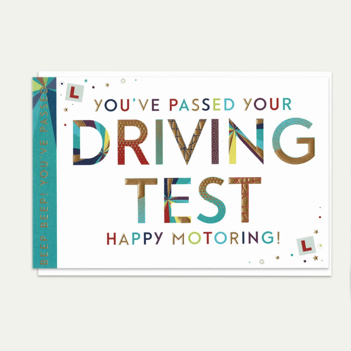You've Passed Your Driving Test Happy Motoring Card Front Image